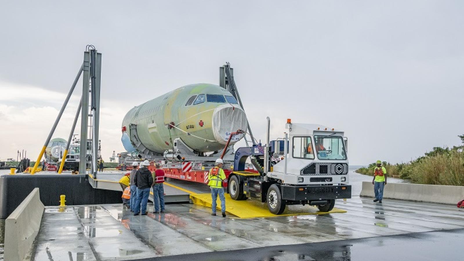 An Airbus cargo shift from lift-on, lift-off to roll-on, roll-off